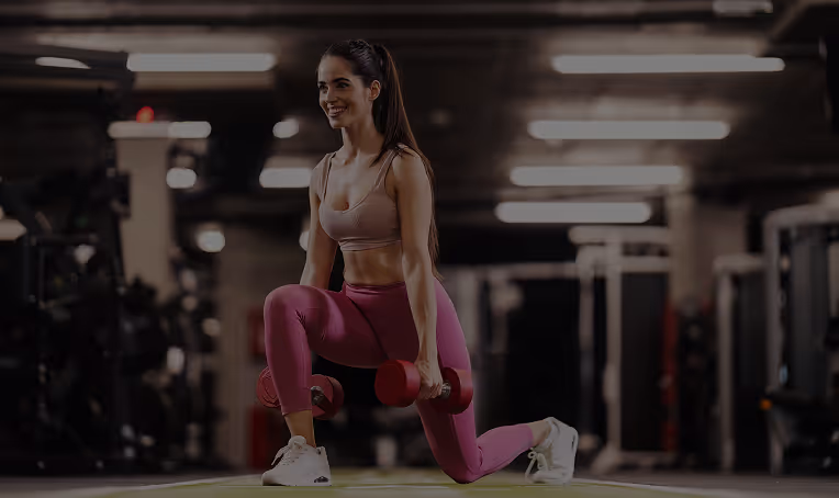 a girl working out in the gym